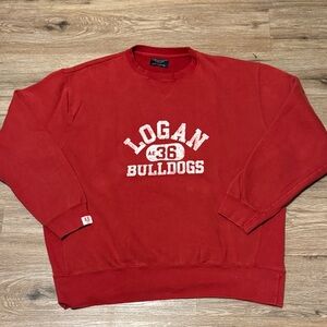 AE-Outfitters Logo Graphic Sweater Logan Bulldogs Red Size XL-XXL
